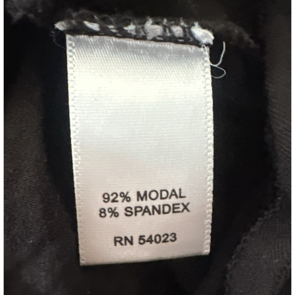 BANANA REPUBLIC Dress Womens Medium Black Ruched Midi Jersey Knit Minimalist - Picture 5 of 10